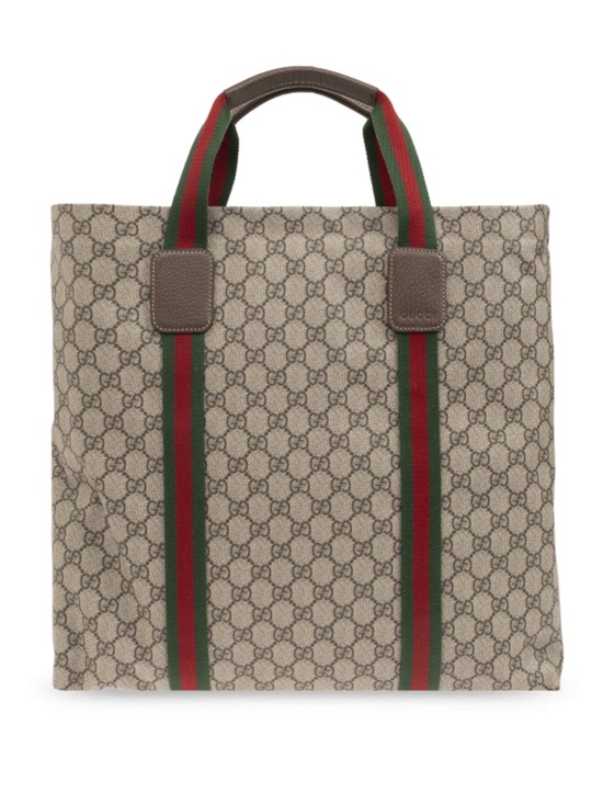Gucci Handbags - GUCCI Tender GG logo web stripe shopper tote bag